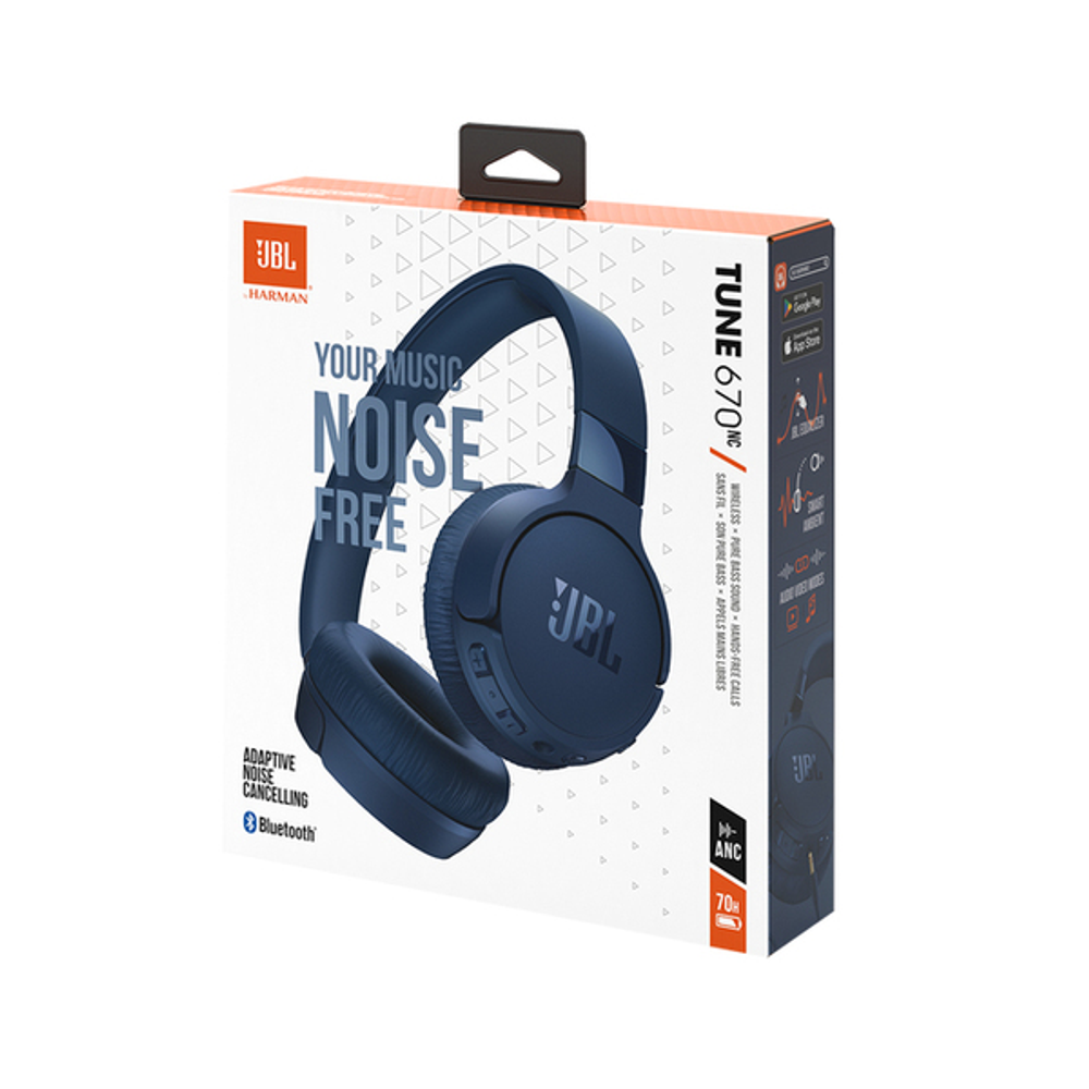 Беспроводные наушники JBL Tune 670NC Blue - купить на официальном сайте JBL