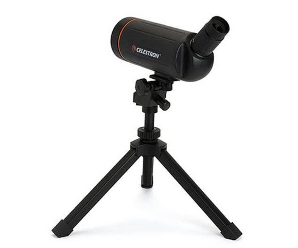 Труба Celestron C70 сзади, наклонный окуляр