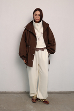 Тренч - парка шоколадная