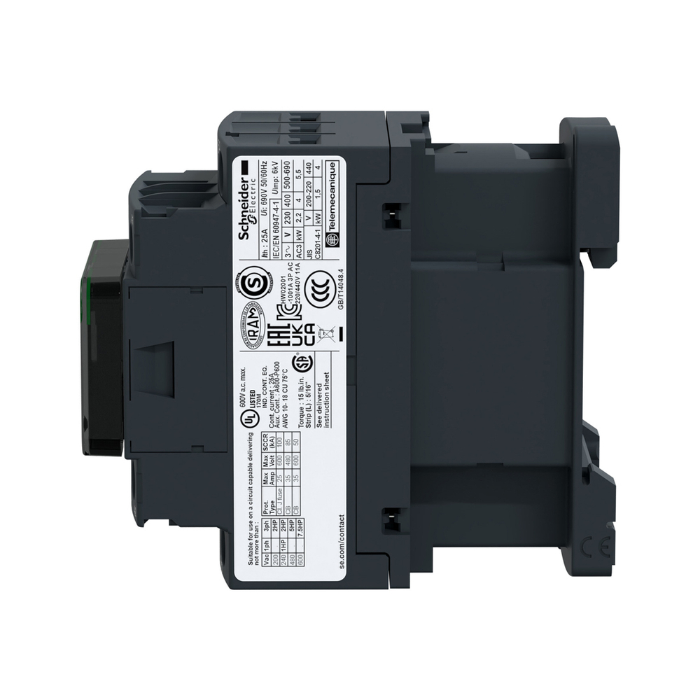 Контактор SE LC1D09BD 3Р 9А НО+НЗ 24В DС винт.зажим