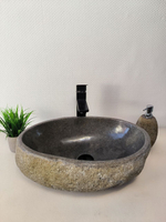 Раковина из речного камня RS-65956 48х33х15 из натурального камня