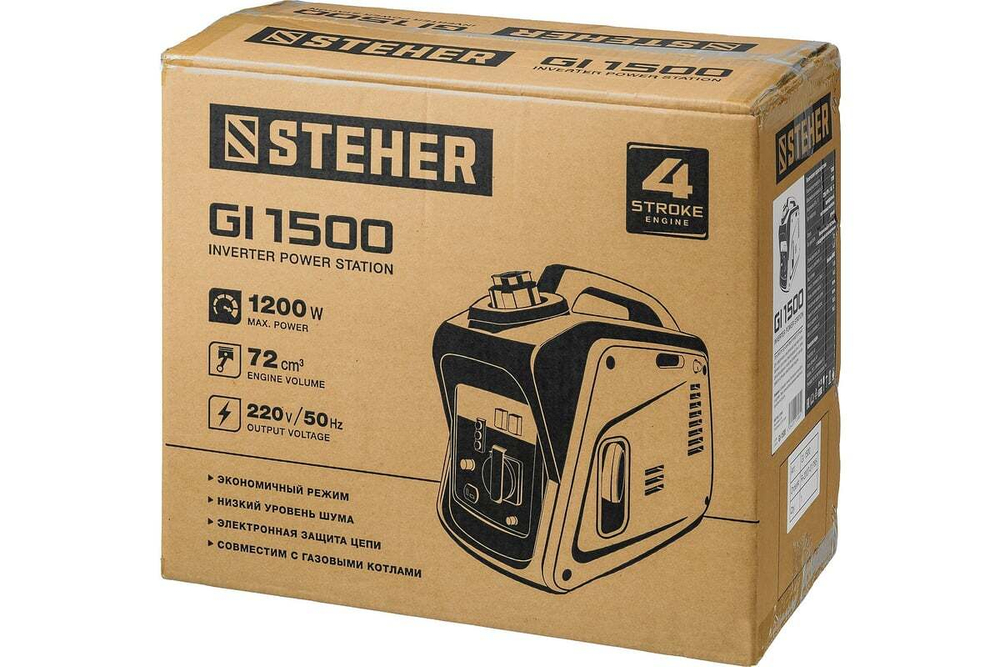 Инверторный генератор (1.2 кВт) STEHER (GI-1500)