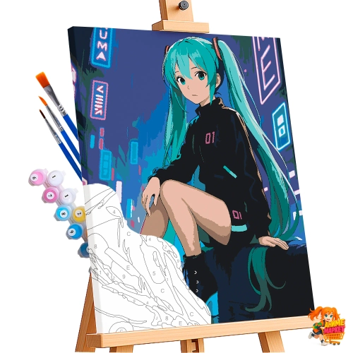Картина по номерам Hatsune Miku Хацунэ Мику