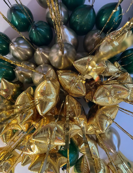 Золотые воздушные шары №2556