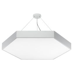 Светильник LED ЭРА Geometria SPO-121-W-40K-038 Hexagon 38Вт 4000K 4000Лм IP40 600*80 белый подвесной драйвер внутри | Декоративные светильники Geometria