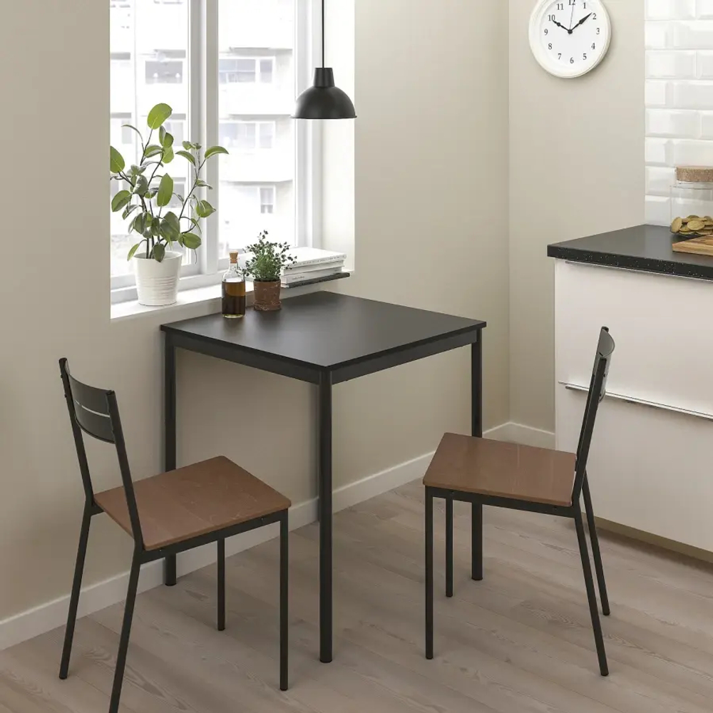Кухонный стол - SANDSBERG IKEA/ САНДСБЕРГ ИКЕА, 75х67х67 см, черный