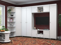 Гостиная Италия-5 белое дерево