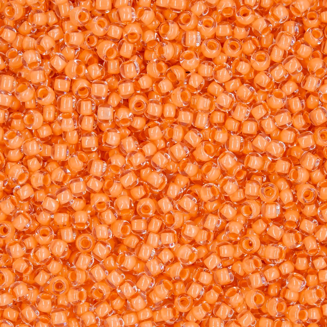 Японский бисер TOHO Round 11/0 (№963), окрашенный изнутри прозрачный