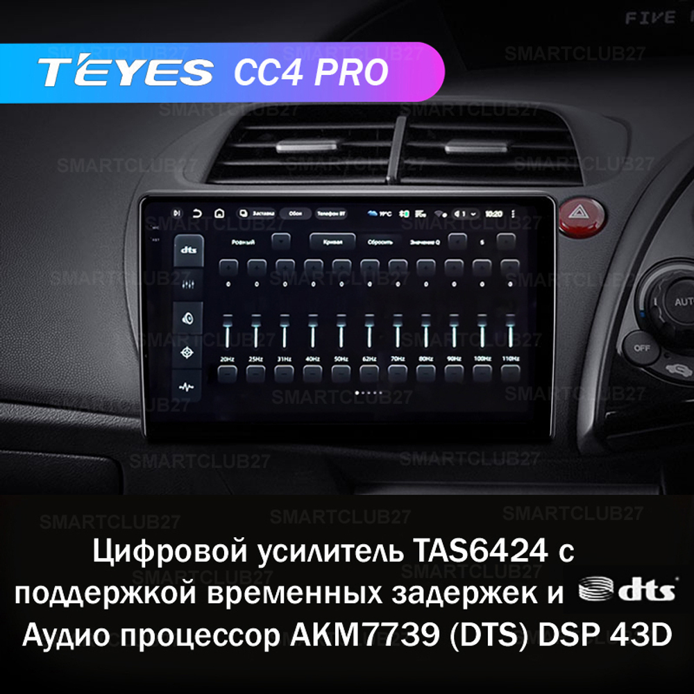 Teyes CC4 Pro 9" для Honda Civic Hatchback 2006-2012 (прав)