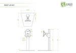 ErgoFount RSST-4510/1 Крепление для монитора до 24" с утяжеленным основанием. Цвет - серебристый