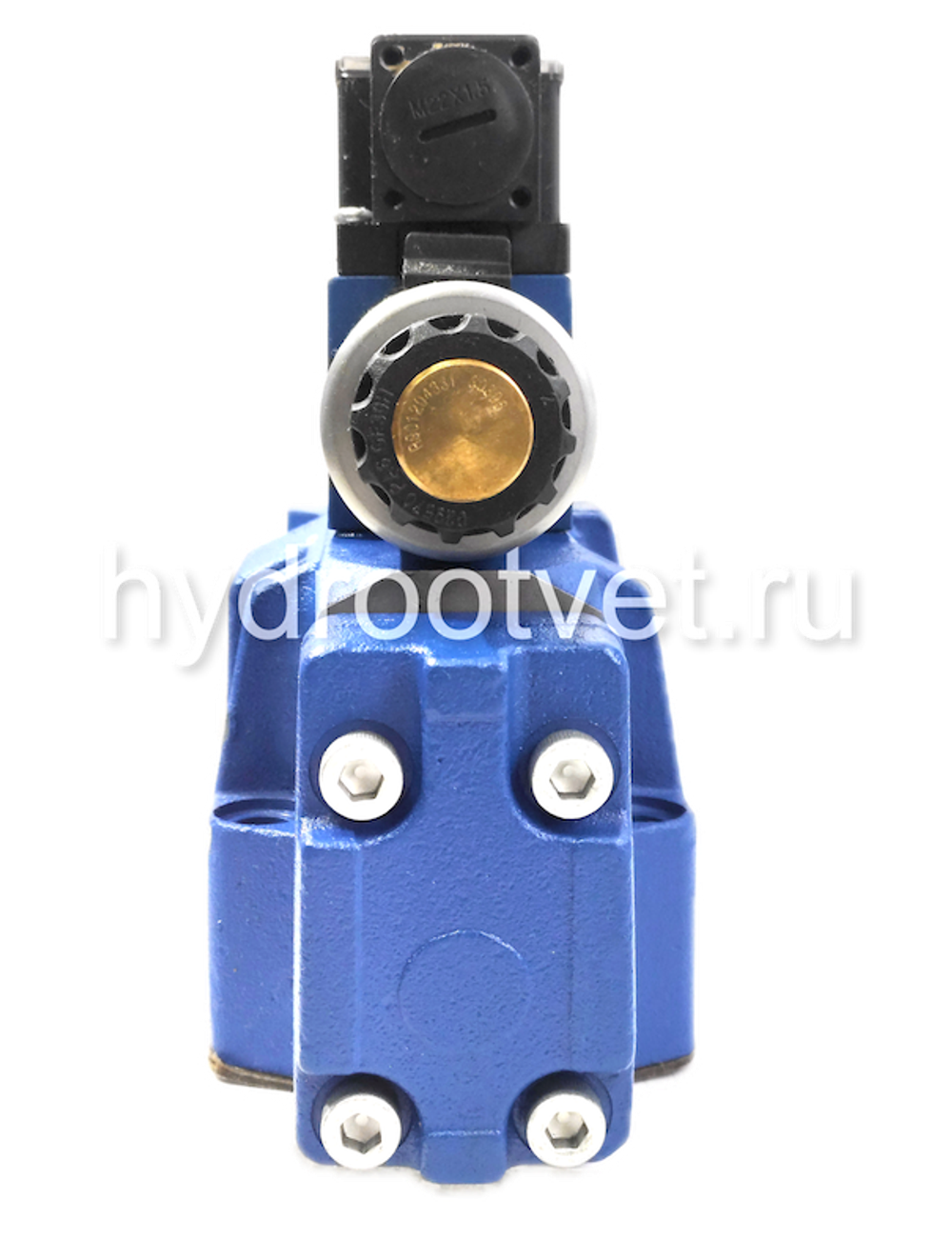 4WRTE16V200L-4X/6EG24K31/A1M - Пропорциональный быстродействующий распределитель с обратной связью по положению золотника и со встроенным усилителем (OBE), Ду16, A1 = ±10 В, номинальный расход 200 л/мин, схема V, каналы управления X и Y = внешние