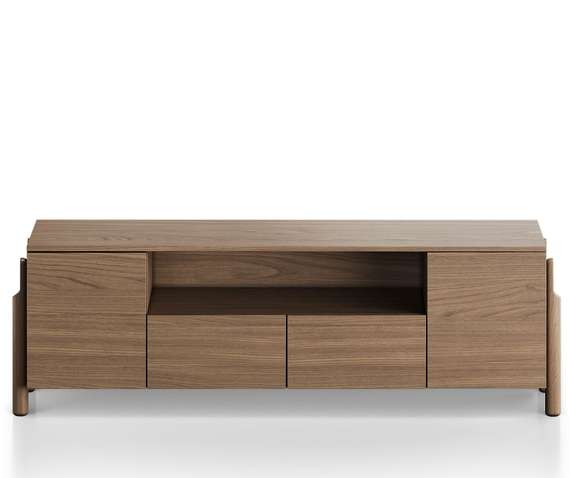 Тумба Basic под ТВ с нишей ширина 170 см (натуральный дуб)