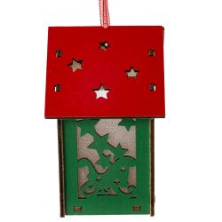 GAEM Изделие декоративное подвесное "Домик" с подсветкой, L8 W6,5 H10 см, 2в.