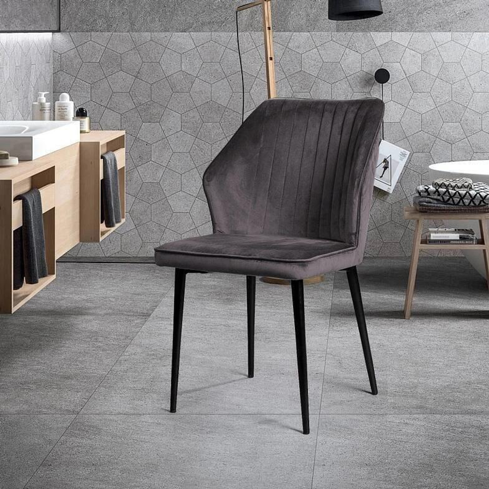 Стул Berg, бархат серый 27