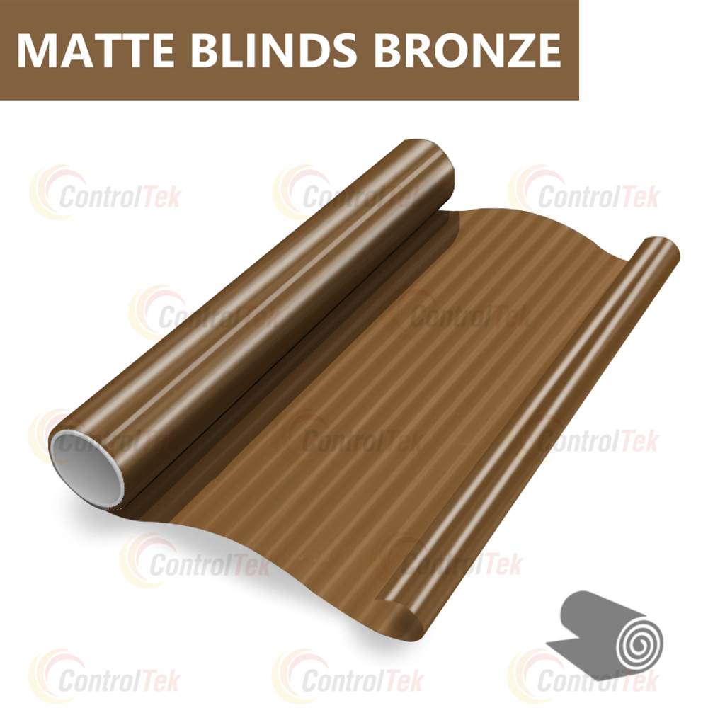 Пленка для окон декоративная MATTE BLINDS BRONZE ControlTek, рулон (ширина рулона 1,524 м.)