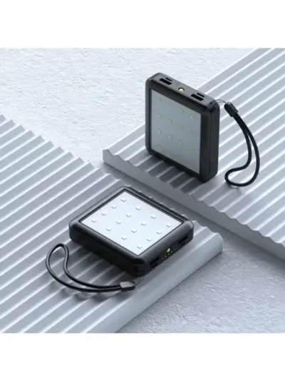 Внешний аккумулятор 484, 10000 мАч, кабели Type-C/Lightning/