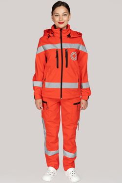 Куртка демисезонная женская Скорая помощь MedicLine SOFTSHELL красная