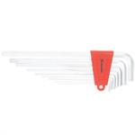 Набор ключей имбусовых HEX, 1.5-10 мм, CrV, 9 шт, экстра-длинные, сатин Matrix