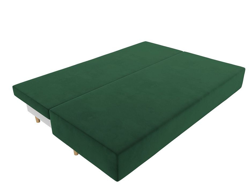 Диван прямой Лига-033 ВЕЛЮР Зеленый