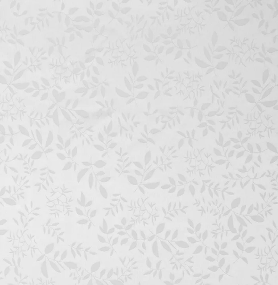 Атлас жаккард "Моар" веточки, 165 г/м2, ш. 150 см, белый