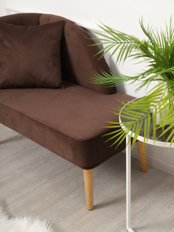 Кушетка Berger коричневый/натурал