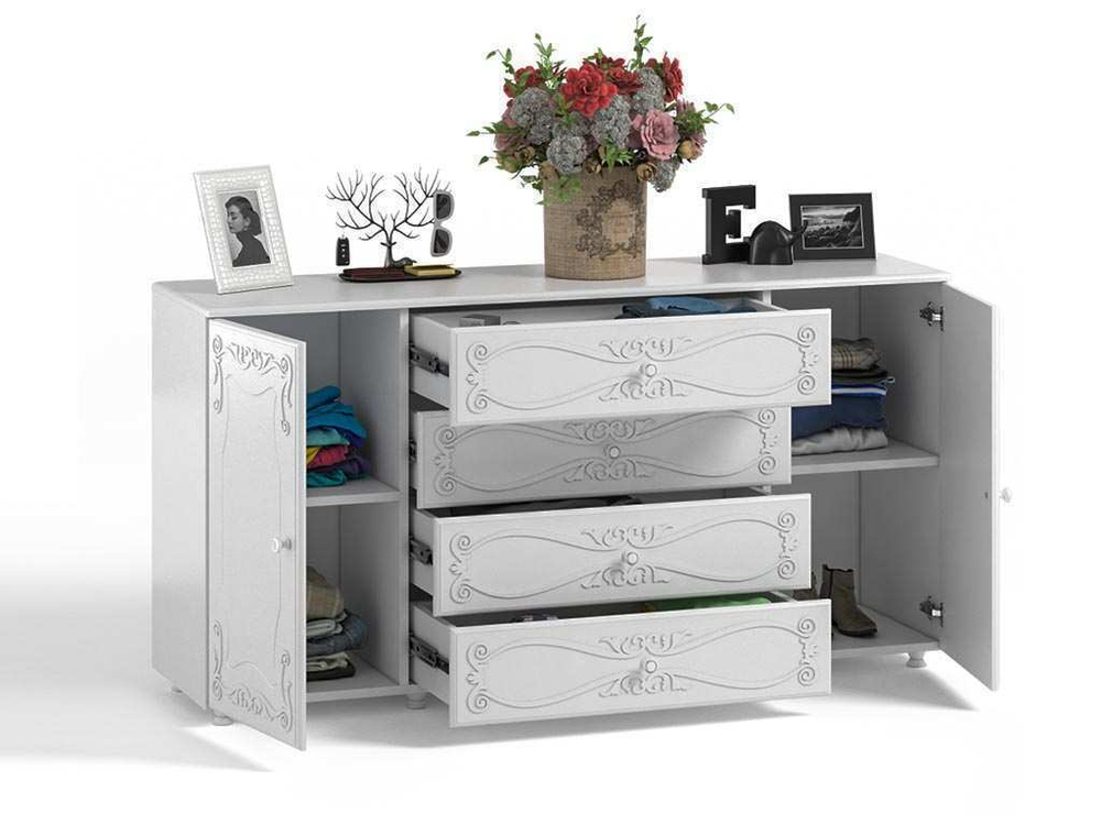 Спальня Италия-5 мягкая спинка белое дерево