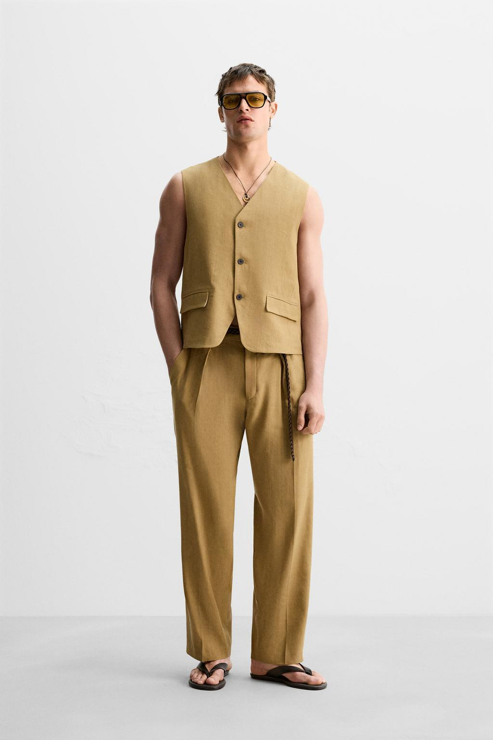 Жилет relaxed fit изо льна и лиоцелла - limited edition