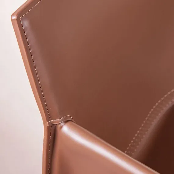 Стул с подлокотниками Morgan коричневая экокожа