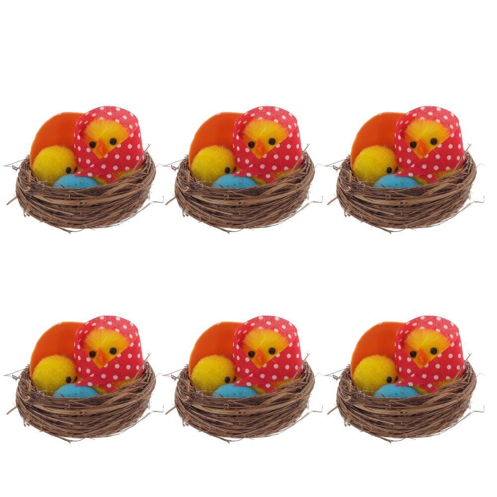 GAEM Набор из 6-ти изделий декоративных "Гнездо пасхальное" (4,5*3,5), L18 W14 H5,5 см