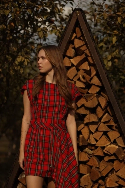 Платье в клетку