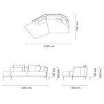 Лаунж угловой левый (H1) ENZA HOME SEOUL