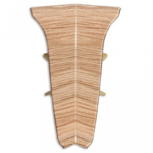 Угол внутренний для плинтуса ПВХ Aberhof 70мм, 7042 Дуб Песочный (2 шт)