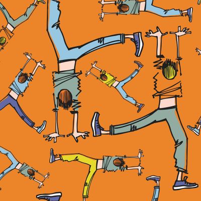 Вниз головой (на оранжевом)