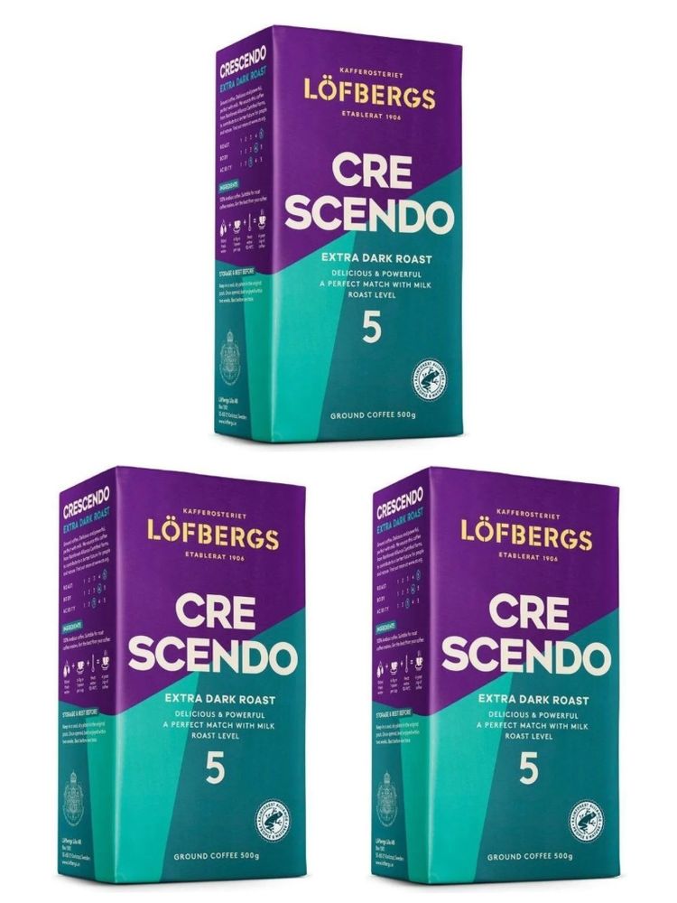 Кофе молотый Lofbergs Crescendo 500 гр x 3 шт