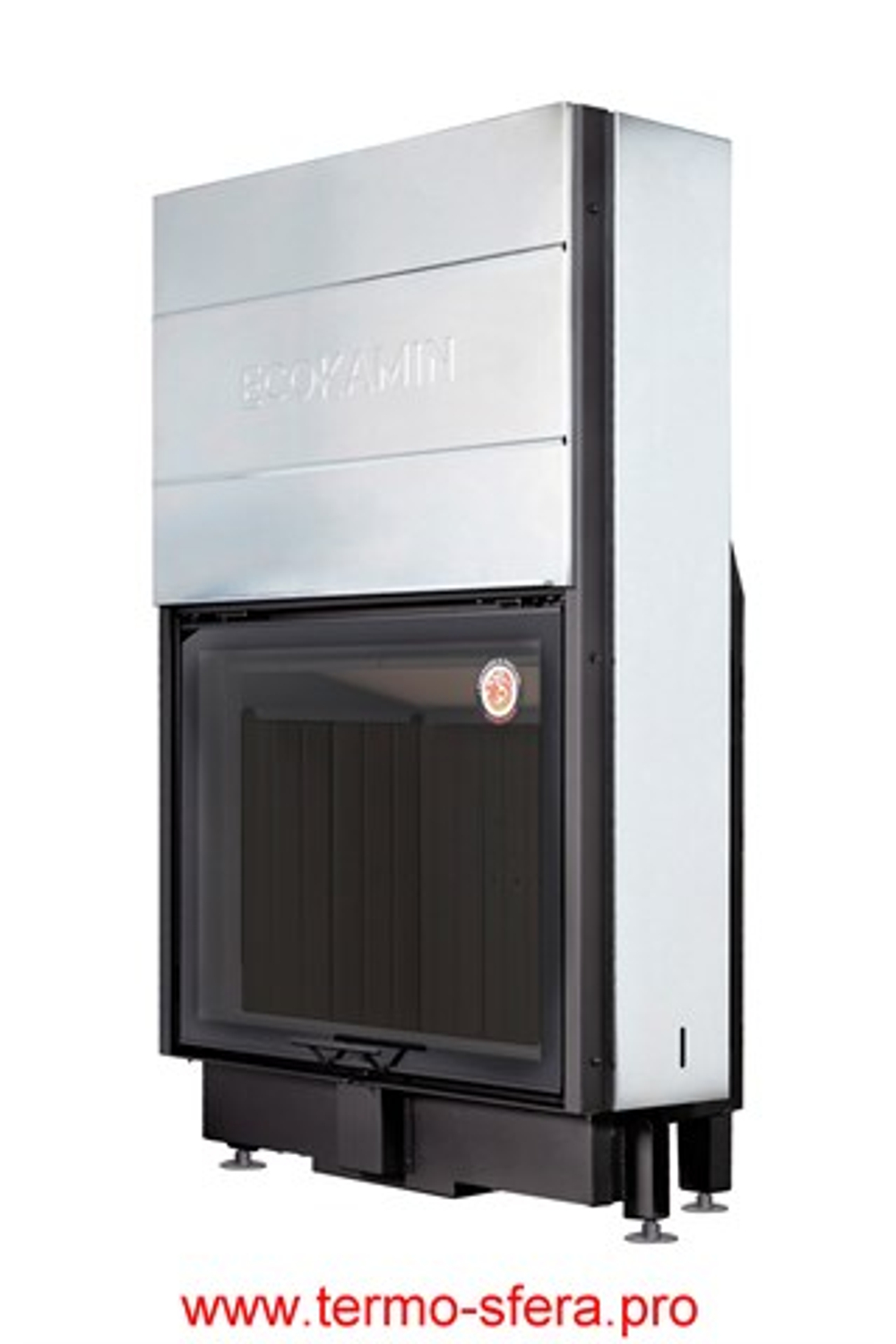 Каминная топка Экокамин ВЕГА 1000 MB принтинг черный шамот