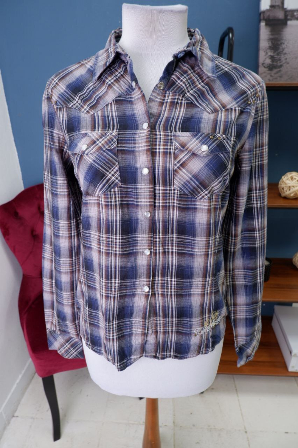 Рубашка Complices в клетку 44-46 размер