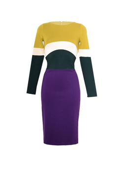 22-16FW Платье с волнообразными вставками