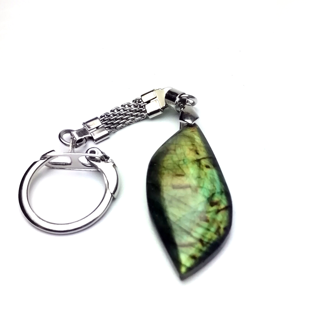 Брелок лунный камень лабрадор