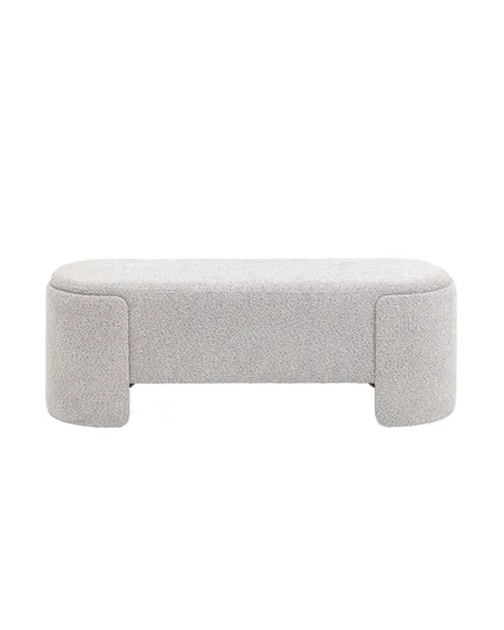 Банкетка Taks 115х41 см, светло-серое букле