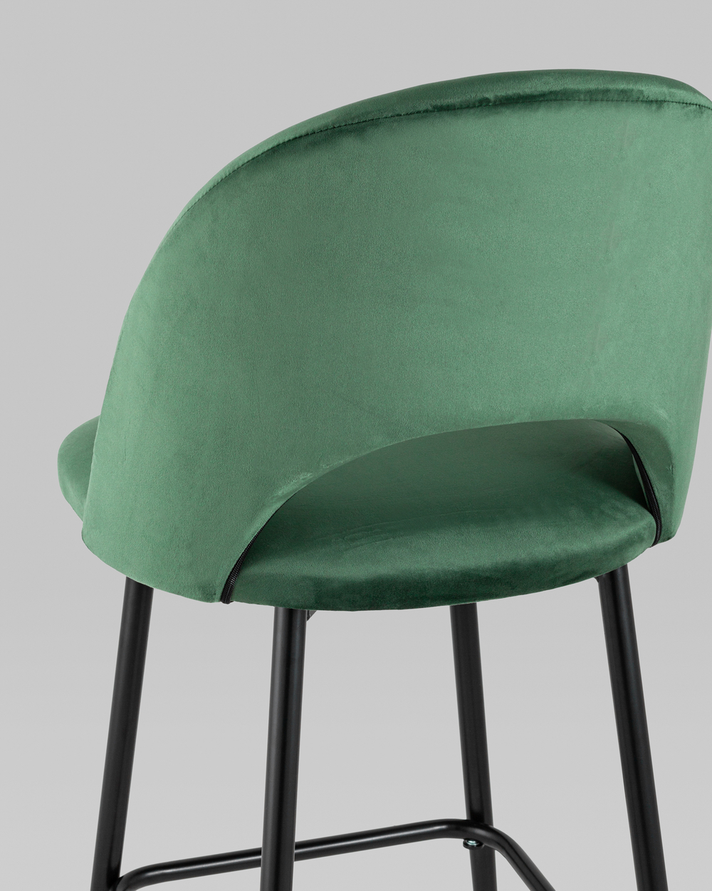 Стул барный Меган велюр зеленый 2 шт