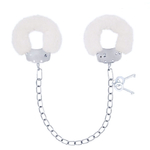 Оковы Notabu BDSM металлические с мехом белые