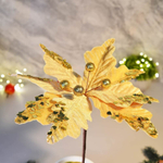 Украшение новогоднее "Пуансеттия" d15см, золото