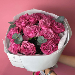 Моно букет из 15 пионовидная роз сорта Кантри Блю 310120264