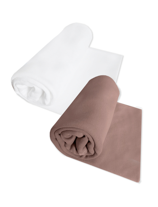 Комплект из 2-х пелёнок Сахар+Тауп грей 85*130 RinaAmari