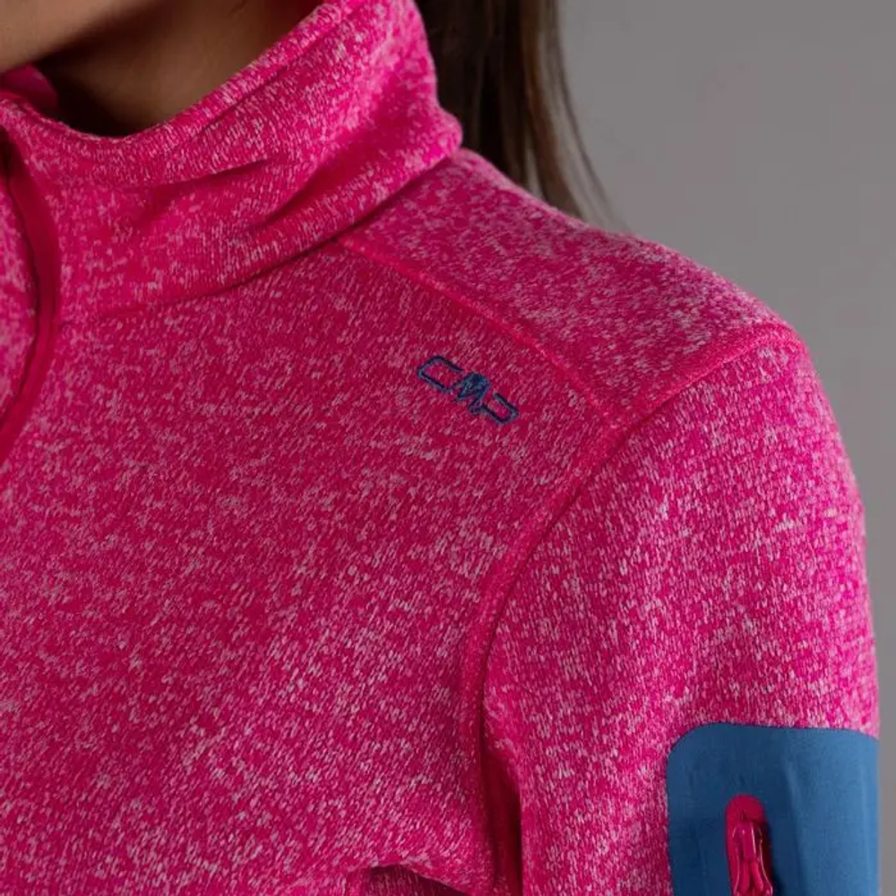 Толстовка флисовая CMP Women's Fleece Knit Tech 3H14746 Jacket, артикул 3H14746, цвет ORCHIDEA-LOTUS (09CR)