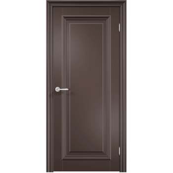 Межкомнатная дверь эмаль Дверцов Брессо 1 цвет коричневый RAL 8014 глухая