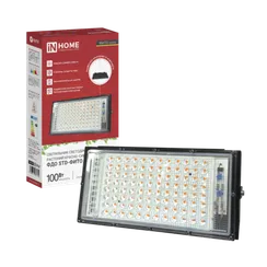 Прожектор светодиодный ФДО STD-ФИТО красно-синий спектр 100Вт IP65 черный IN HOME