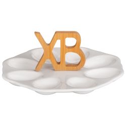 БЛЮДО ДЛЯ 8 ЯИЦ LEFARD "NATIVE" С ДЕР. РУЧКОЙ 21*2 CM (КОР=24ШТ.)