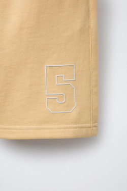 ZARA ШОРТЫ-ДЖОГГЕРЫ ИЗ МЯГКОЙ ТКАНИ, ОРАНЖЕВЫЙ