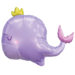 Шар Фольгированный Кит (Сиреневый)